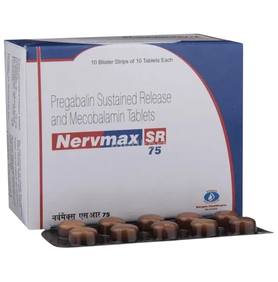 nervmax sr 75mg tablet 10's
